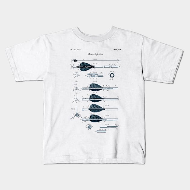 Archery Definition Arrow Kids T-Shirt by CrissWild